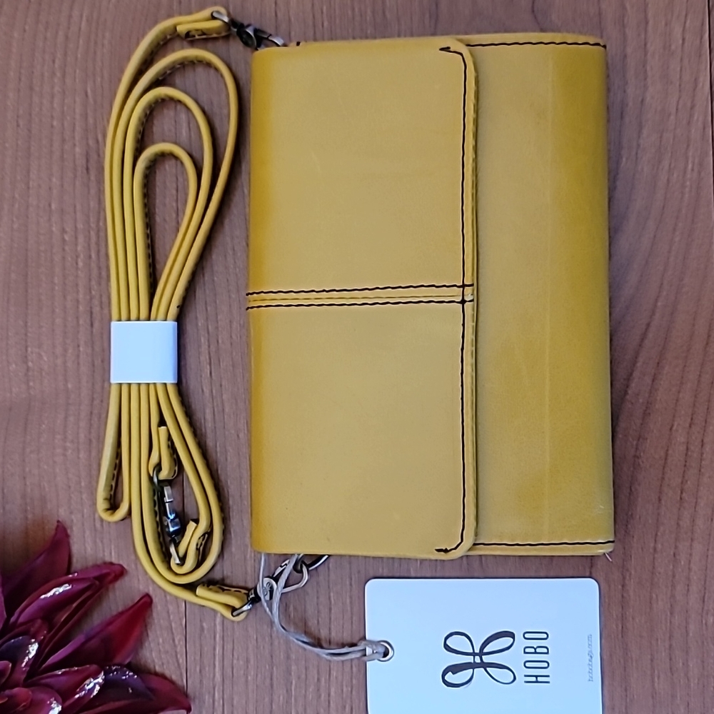 HOBO Yellow Crossbody Wallet